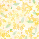 【無料素材】キンモクセイの水彩背景_イエロー