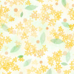 【無料素材】キンモクセイの水彩背景_グリーン