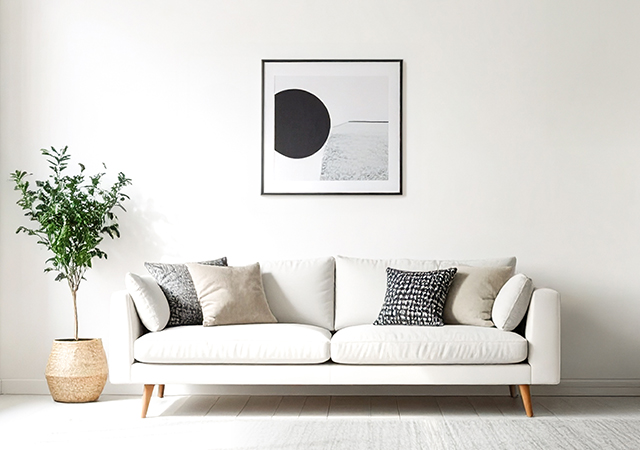 【無料素材】ナチュラルなソファ空間・コピースペース