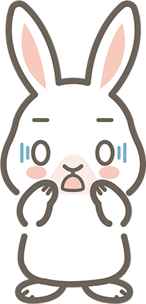 キャラクタ_ウサギポーズ_ガーン