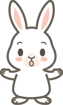 キャラクタ_ウサギポーズ_ビックリ
