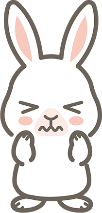 キャラクタ_ウサギポーズ_ブルブル