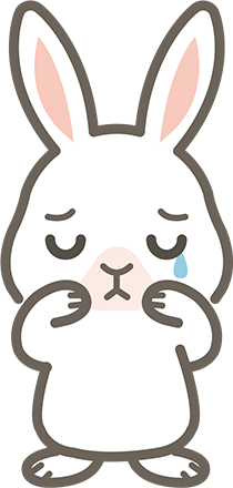 キャラクタ_ウサギポーズ_涙