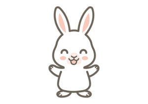 ニッコリ_わーい_サムネ_ウサギポース