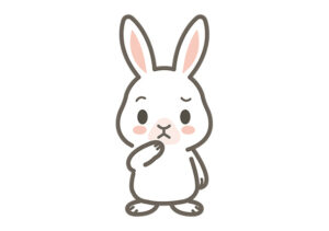 ハテナ_サムネ_ウサギポース