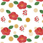 白_南天ツバキ背景