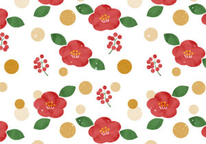 白_南天ツバキ背景