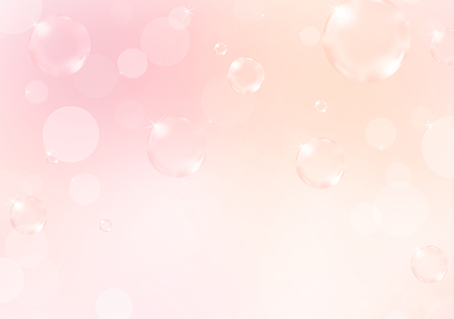 シャボン玉の背景／ピンク・オレンジ系
