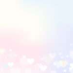 ハートと光のキラキラ背景・オーロラ／虹色