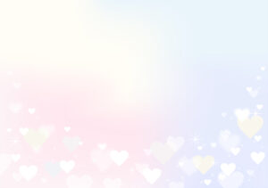 ハートと光のキラキラ背景・オーロラ／虹色