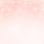 ハートのシャボン玉背景・レッド系